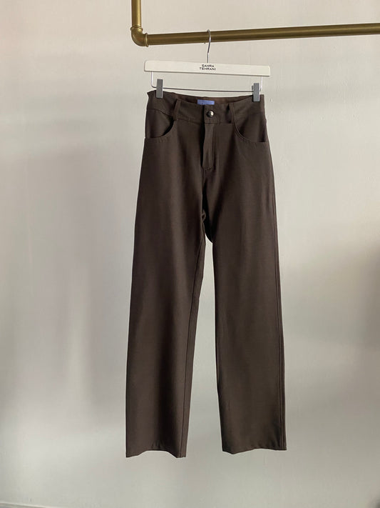 Trousers Straight Braun