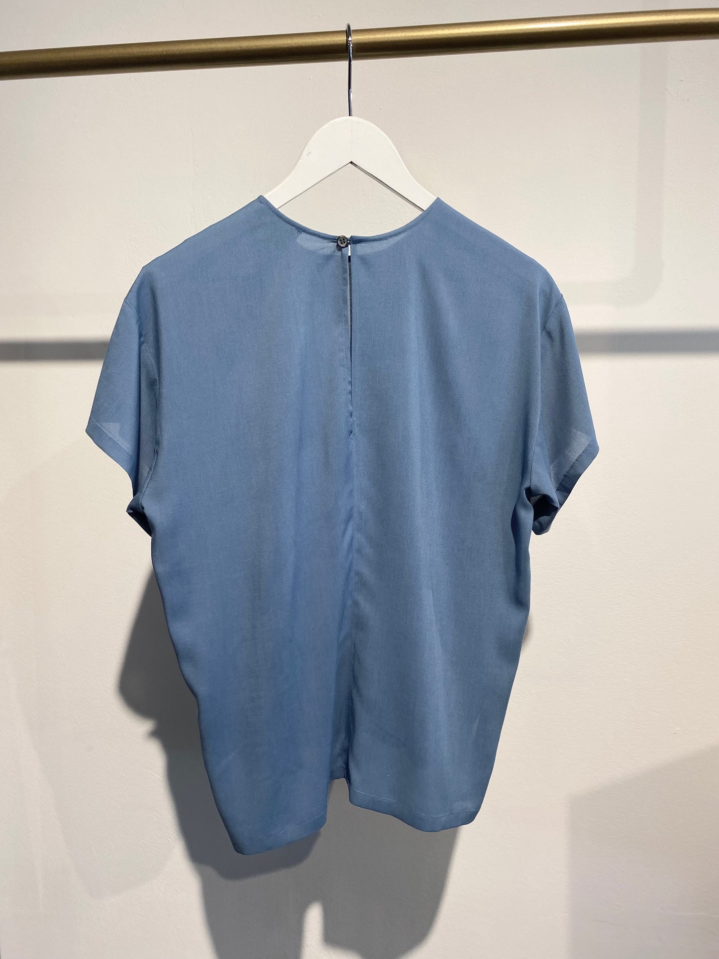 Blusen Shirt "Fold" Blaugrau