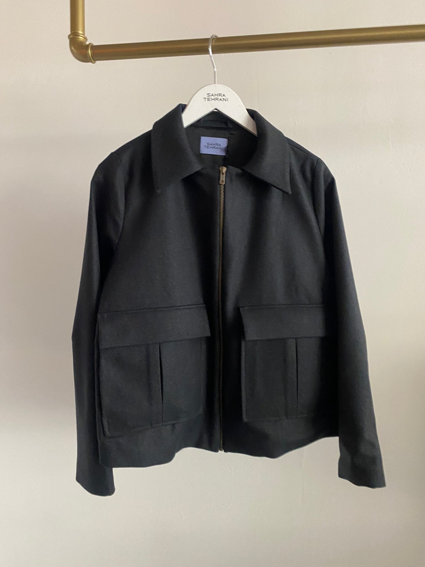 Short Jacket Grey Check