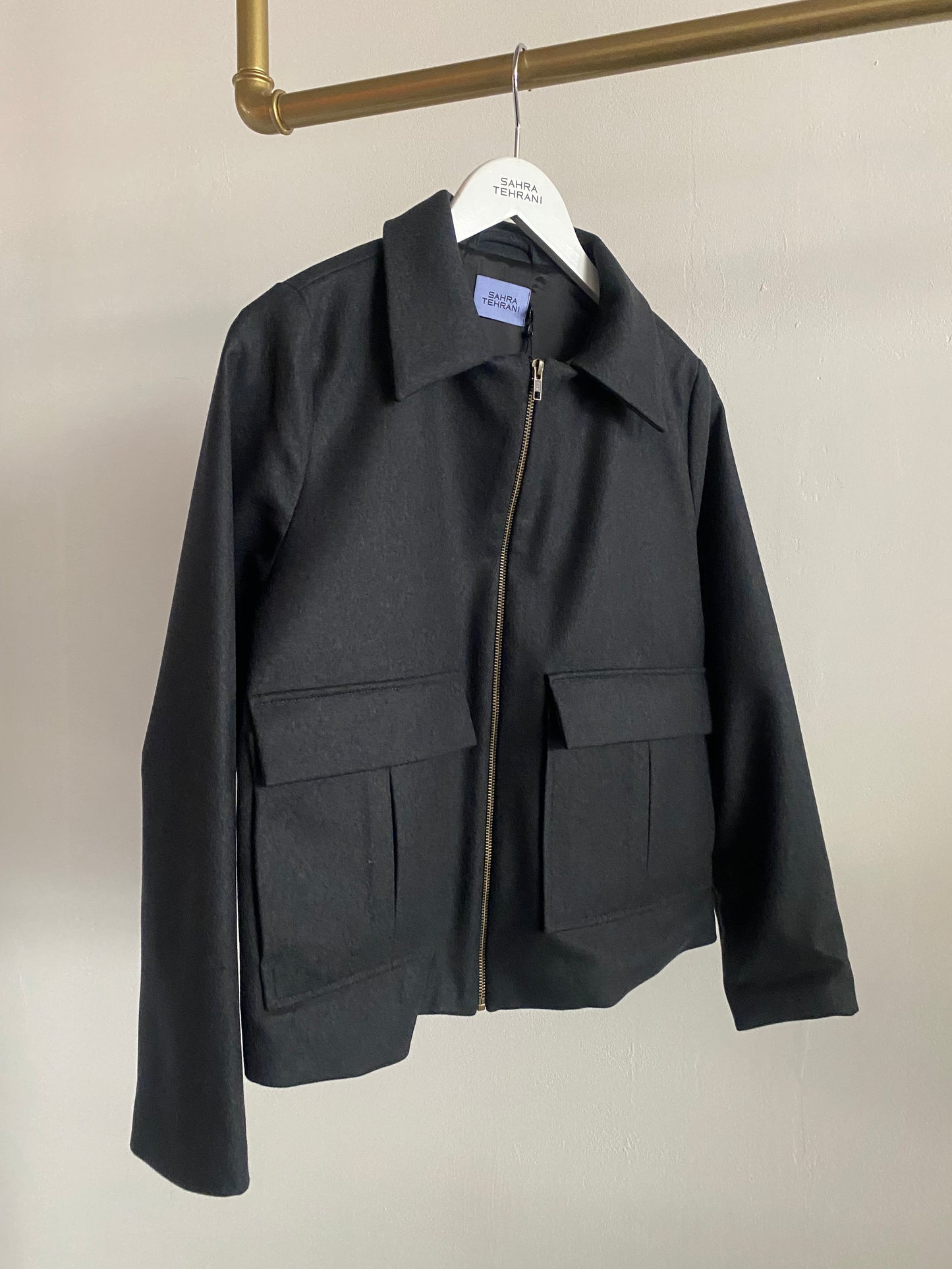 Short Jacket Grey Check
