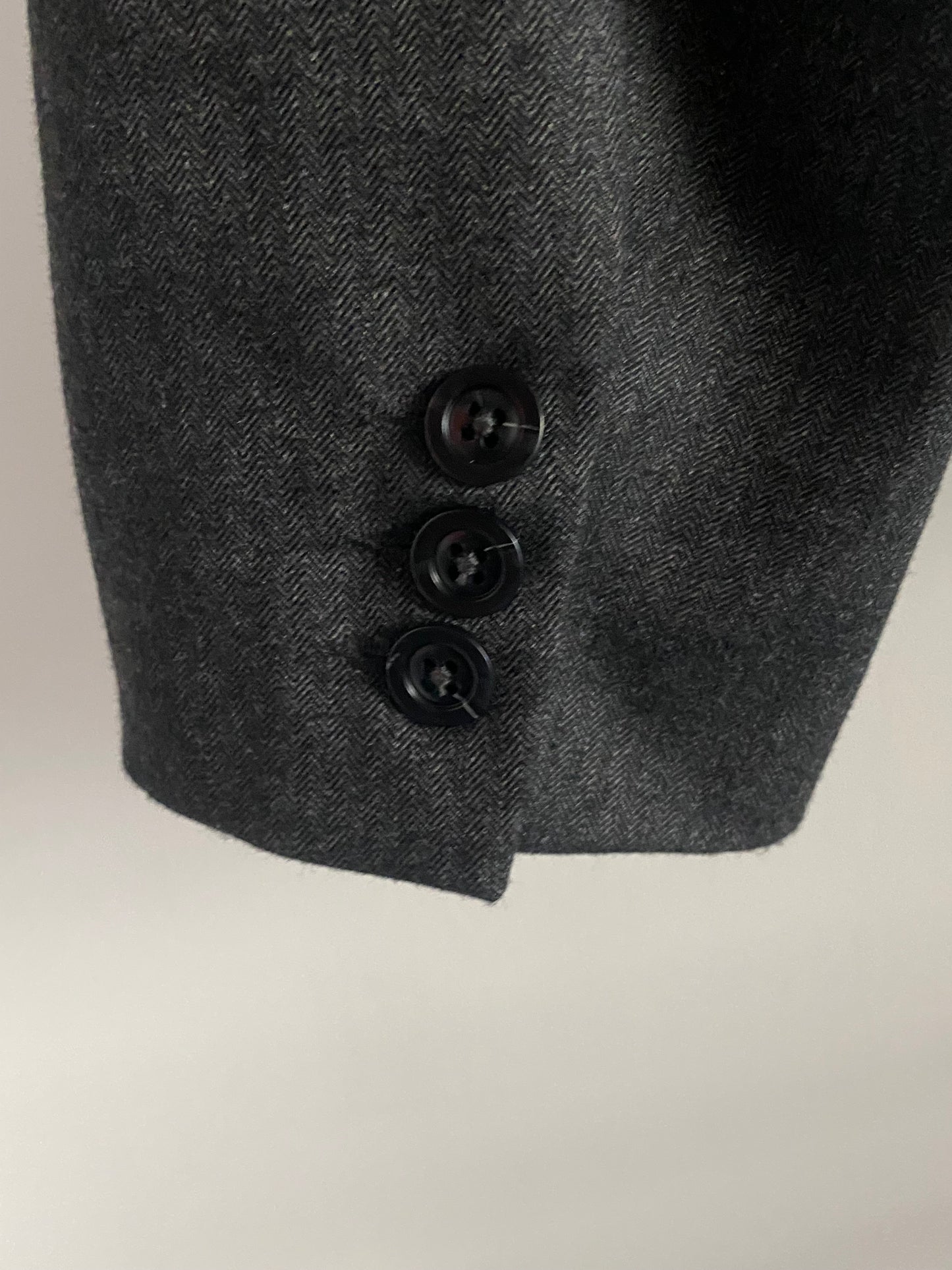 Oversized Blazer dunkelgrau meliert fischgrät