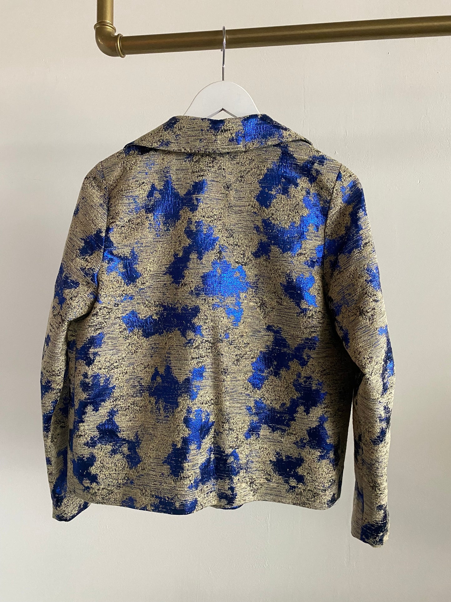 Short Jacket Blue Beige