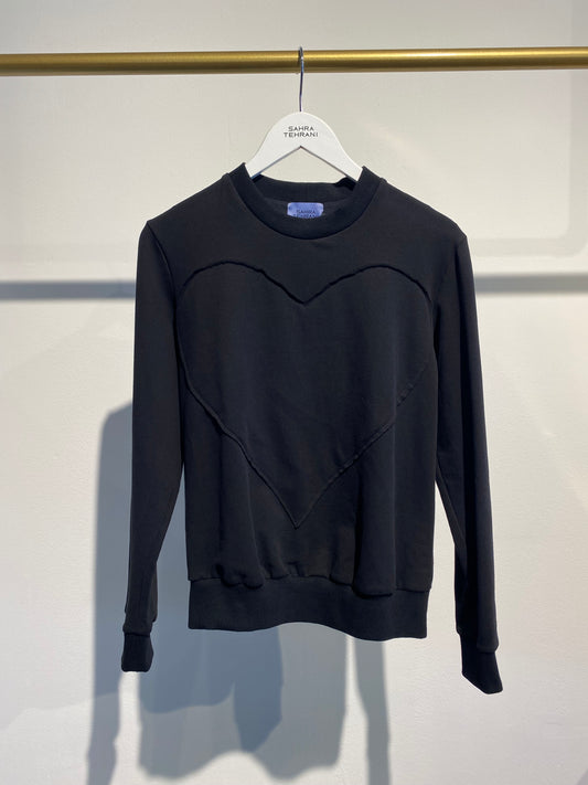 Heart Jumper Black