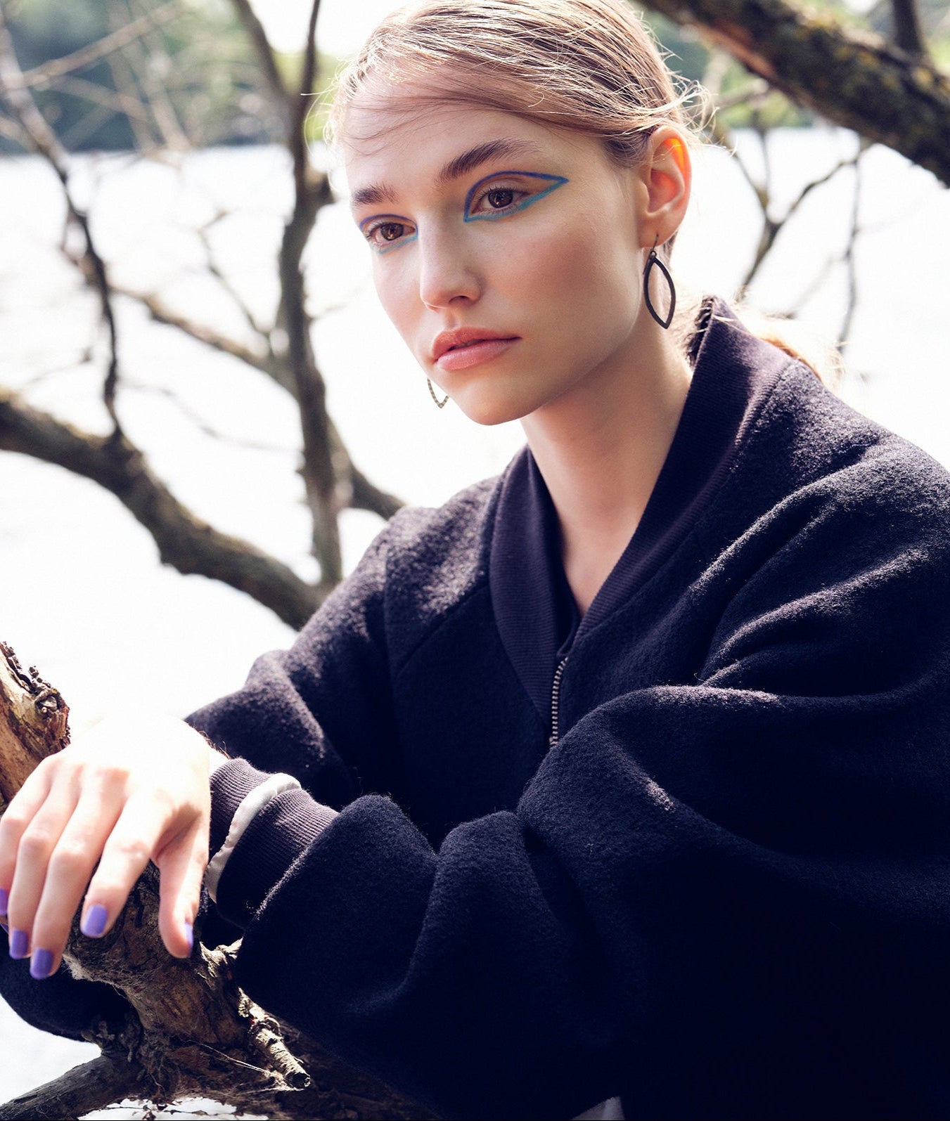 Blouson Schurwolle Indigo