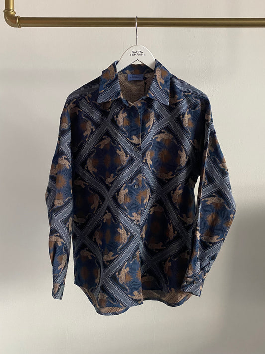 Hemd Blau Gepard