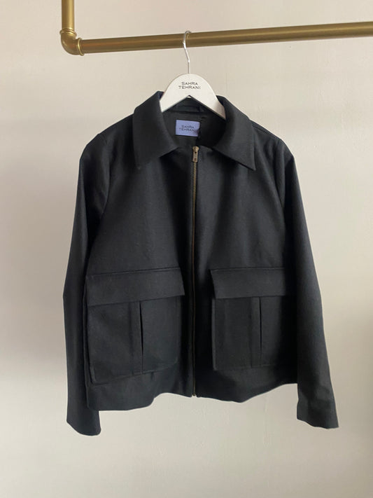 Short Jacket Grey Check