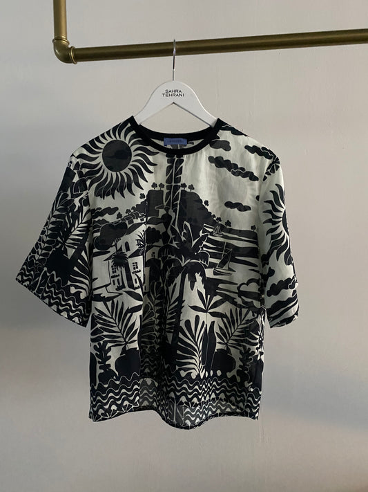 T-Shirt Maritim Black & Cream