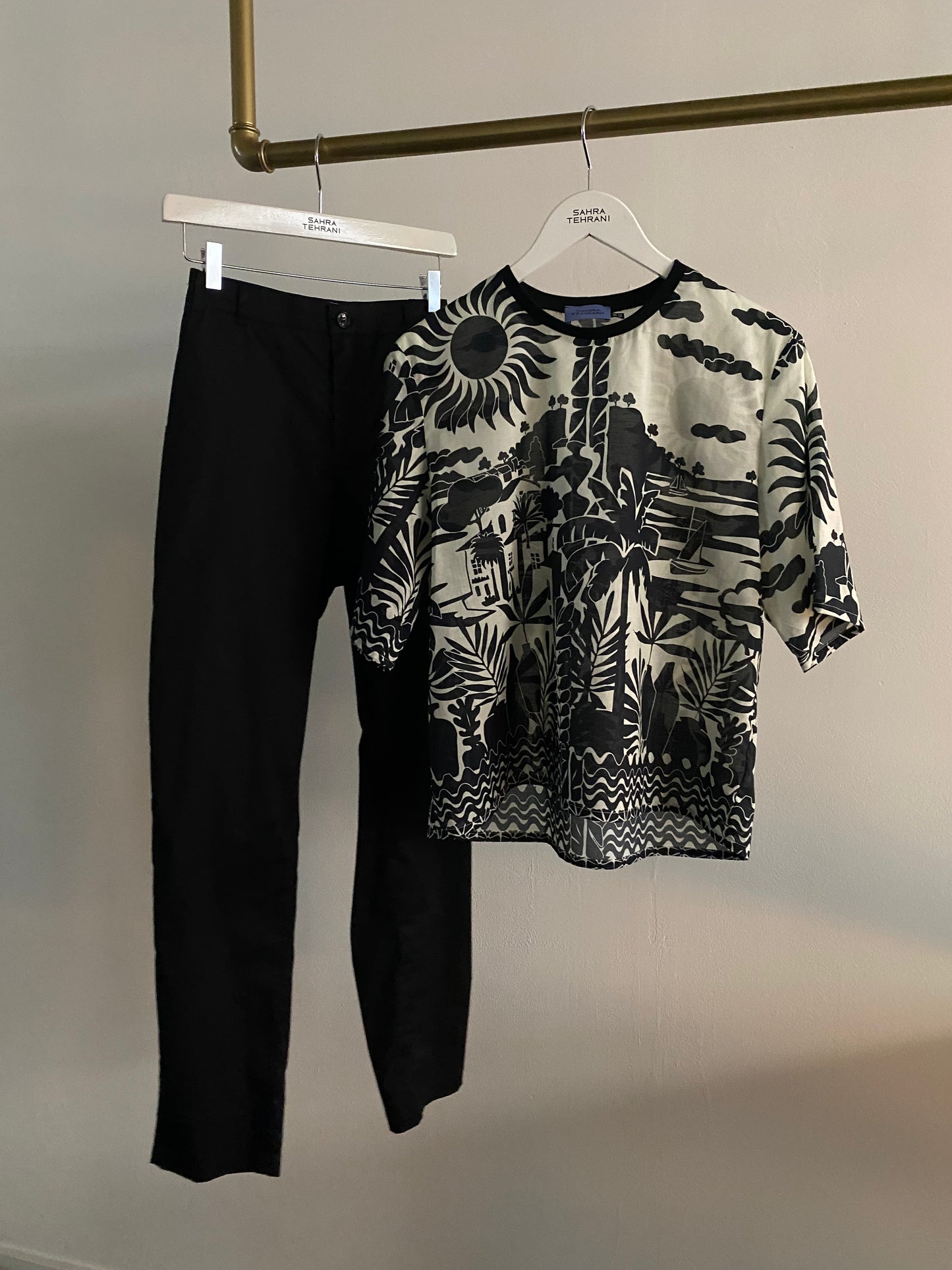 T-Shirt Maritim Black & Cream