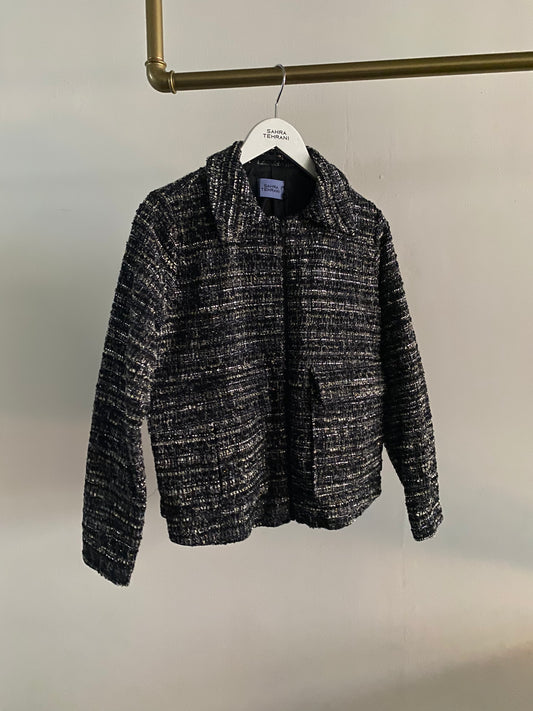 Short Jacket Black Silver