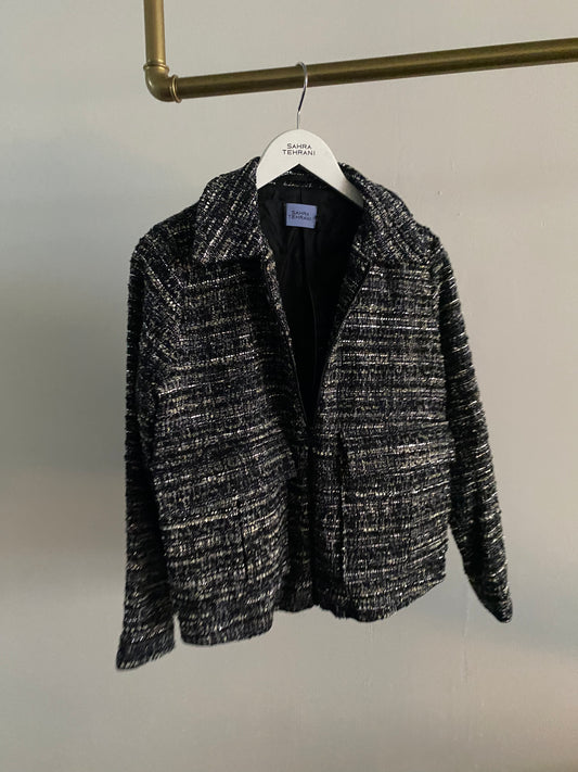 Short Jacket Black Silver